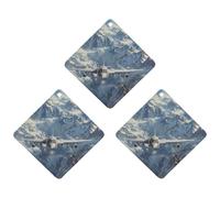3 Pcs Car Air Fresheners Hanging Fragrance Scented Cards Auto Tablets Rearview Mirror Pendant Flying over The Mountains Car Fresheners for Auto Interior Bedroom Wardrobe Shoe Cabinet