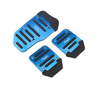 3 Pcs Car Non-Slip Brake Foot Pedals, Car Pedal Cover Set Manual Car Auto, Non Slip Sports Aluminium Alloy Automatic Car Auto Vehicle Pedal Foot Treadle Foot Brake Cover Pad, Blue
