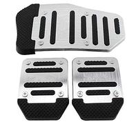 3 PCS Car Pedal Covers Clutch Brake and Throttle Pads, Non-Slip Brake Foot Pedals, Universal Car Manual Pedal Covers and Foot Rest (Silver)