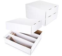3 Pcs Card Storage Box 3, 200 Count Trading Card Box White Sports Card Storage Boxes Collectible Trading Card Cases for Soccer, Baseball Game Cards
