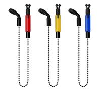 3 Pcs Carp Fishing Bobbins - Bite Alarms Illuminated Indicators - Swingers Tackle Accessories for Night Fishing - Portable Hangers Alerter