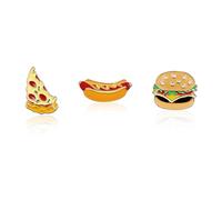 3 Pcs Cartoon Pizza Hamburger Hot Dog Brooch Pins for Girls Boys Fastfood Enamel Brooch Pins Lapel Pins Metal Badge for Backpack Clothes Hat Jacket Decoration Accessories Party Gift