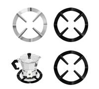 3 Pcs Cast Iron Gas Hob Reducer Ring Universal Wok Support for Moka Pot Saucepan Kettle Heavy Duty Trivet for Gas Stove Induction Oven Fits Maker Espresso Coffee Pot Pans