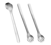 3 Pcs Cat Paw Spoon Stainless Steel Cat Paw Coffee Spoons Milk Drink Stirring Spoon Cat Cartoon Dessert Spoons Set for Ice Cream Coffee Milkshakes Juice Tea