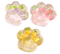 3 Pcs Cat Paw Squishy, Fruit Cat Stress Relief Toys, Fruits Taba Cat Paw Mochi Squishy, for Adults Kids Handmade Stress Relief Novelty for Anxiety