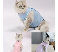 3 PCS Cat Recovery Suit for Spay Abdominal Wounds Female, Cat Onesie for Cats After Surgery, Surgery Recovery Suit Breathable Alternative Kitten Onesie for Cats Anti Licking (Pure(3 PCS), L)