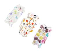 3 PCS Cat Recovery Suit for Spay Abdominal Wounds Female, Cat Onesie for Cats After Surgery, Surgery Recovery Suit Breathable Alternative Kitten Onesie for Cats Anti Licking (Sweet(3 PCS), M)