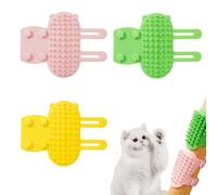 3 Pcs Cat Self Groomer, Soft Silicone 2-in-1 Cleaning Pet Brush, Tickling Massage for Short Long Haired Cats and Dogs, Face Scratchers for Table Legs Climbing Frame