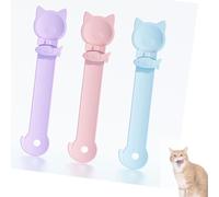 3 Pcs Cat Treat Spoon, Lickable Cat Strip Feeder, Multi-Function Cats Treats Squeeze Spoons, Pet Food Dispenser for Licky Treats, Wet Food, and Cats Strips