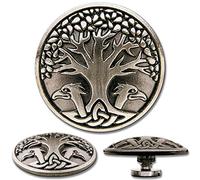 3 Pcs. Celtic Tree of Life No. 2 Screwback Conchos, Decorative Screw Back Rivets