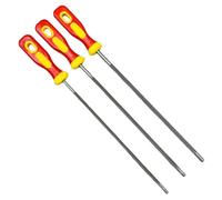 3 PCS Chainsaw Chain Sharpening File,Chainsaw File with Non-slip Handle,3 Sizes Round Chain Saw Sharpener File,Professional Round Chainsaw Sharpener Suitable for Chainsaw Chain
