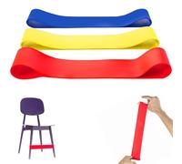 3 Pcs Chair Bands ADHD Aids, Chair Bands for Sensory Chair Wobble Cushion Fit Kids with Fidgety Feet Sensory ADHD Autism Anxiety Hyperactivity (0.5, 0.7, 0.9 mm Blue Yellow and Red)