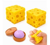 3 Pcs Cheese Squishy, Dumpling Toy, Squishy Stress Relief Set, Desk Relaxation Tool For Office And Classroom Use, Cute & Portable