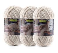 3 Pcs Chenille Yarn for Crocheting - Chunky Blanket Yarn for Hand Knitting - Velvet Yarn for Amigurumi Crochet, Fluffy Soft Yarns Weight 300g/10.59oz, Length 360m/393.6yard (Khaki)