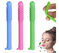 3 PCS Chewable Breathers Stick with Essential Oil,Flexible Chewable Essential Oil Breath Stick for Fresh,Portable Aromatherapy Chewable Aid for Relaxation & Focus Unisex