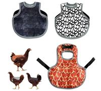 3 PCS Chicken Saddle,djustable poultry protection apron,Waterproof Chicken Back Protector Poultry Feather Protection Ves,Protective Accessories Strap for Hen Duck Geese