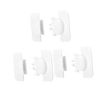 3 Pcs Child Proof Cabinet Adhesive Locks, White Safety Cupboard Door Latch | Strong Sticky Tape, Quick Open Close Design, Removable without Residue, Stop Trapped Fingers