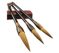 3 PCS Chinese Calligraphy Brush,Japanese Kanji Sumi Drawing Brush Set, Medium Small