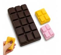 3 PCS Chocolate Squishy, Slow Rising Squishies with Chocolate Design, Focus Enhancement Tool for Office Use, Fidget Management Solution for Peoples, Set of Three with 14cm and 6cm Sizes