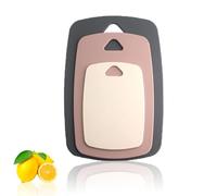 3 Pcs Chopping Board - Kitchen Cutting Boards, Cutting Tray, Different Sizes, Dishwasher Safe, Multicolour,Non-Slip BPA Free Plastic Chopping Board for Vegetables and Fruits, Meat(Pink,S+M+L)