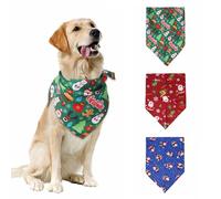 3 PCS Christmas Dog Bandana, Washable Pets Scarf Classic Triangle Bibs, Adjustable Kerchief Set Accessories Decoration Costume for Pets Dogs Cats
