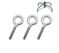 3 Pcs Christmas Tree Stand Screws,Eye Bolts Xmas Tree Hooks Accessories Bracket Eyelet Screw Metal Vine Eyes Bolt Stainless Eyebolt Heavy Duty Stands Replacement,for Christmas Universal Base Brackets