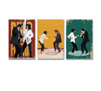 3 PCS Classic Movie Pulp Fiction Dance Vintage Poster Wall Art Canvas Posters Room Decorative Aesthetic Poster Print Decor Posters 20x30inch(50x75cm)-3pcs Classic Movie Pulp Fiction Dance Vintage Post