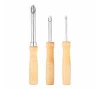 3 Pcs Clay Hole Puncher, Heavy Duty Sharp Circular Cutters for Polymer Clay Drilling Pottery Drafting (Rust Resistant, Assorted Sizes)