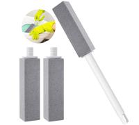 3 Pcs Cleaning Pumice Stone Set, Replaceable Natural Pumice Stick, Toilet Pumice Cleaning Stick, Effective Physical Cleaning,1 Cleaning Handle 3 Cleaning Stones for Kitchen Bathroom Sink Swimming Pool