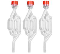 3 Pcs Clear Wine Making Equipment, Airlock, Air Lock for Brewing with Fermentation Stopper, for Brewing Beer, Wine, Making Sauerkraut and Fermenting Kimchi