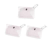 3 Pcs Clear Womens Card Holder Wallet Small Coin Purse Keychain Mini Change Pouch Credit Card Case Coin Purses and Pouches, Plastic PVC Coin Wallet