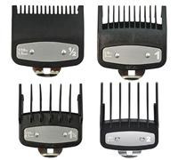 3 Pcs Clipper Guards for Wahl, Professional Replacement Hair Clipper Guide Combs, Hair Clippers Trimmers with Metal Clip, Comb Attachment for Wahl Fits Most Size Clippers Guide Combs (4 PCS)