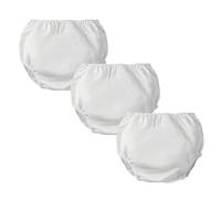 3 Pcs Cloth Diaper Covers for Adult Incontinence Underwear Cover Noiseless Leak-Protection Rubber Pant Washable Reusable Plastic Diaper Cover for Disabled Elderly Postpartum(White,X-Large)