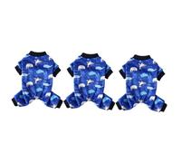 3 Pcs Clothes for Pets Pajamas Puppy Birthday Party Dress up Pet Dog Costume Pet Cat Apparel Dog Christmas Costume Dog Clothes Four-legged Dog Apparel Pet Clothes Blue Coral Fleece POPETPOP