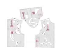 3 Pcs Clothes Ruler Clear Sewing Ruler Pattern Making Template Quilting Curve Tool Clothing Sewing Fashion Set Tool Pattern