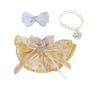 3 Pcs Clothes Set Compatible with 17cm Vinyl Doll, Plush Doll Accessories Suit with Dress, Necklace, Hair Clip for Boy and Girl Best Gifts(#01-07, One Size)