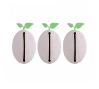3 Pcs Coffee Bean Key Storage Box Silicone Creative Storage Bag Reusable Earphone Storage Bag for Camping Trips Travel Outdoor (3Pcs Ivory)