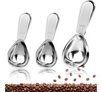 3 Pcs Coffee Measuring Spoon, 15ml 30ml Tbsp Measuring Coffee Spoons Stainless, Short Handle Tablespoon Measuring Spoon for Ground Coffee Beans Powder Espresso Measuring Spoons