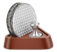 3 Pcs Coffee Puck Screen with Magnetic Extractor and Wooden Stand,53.3mm Stainless Steel Filters Reusable Puck Screen Espresso Machine Accessories
