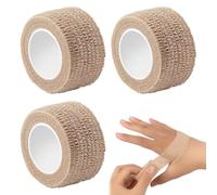 3 PCS Cohesive Finger Tape, Self-Adhesive Plaster Tape for Cricket Finger Protection, Toe Tapes Style Elastic Wraps, Breathable Thumb Tapes Alternative for Sports, First Aid, Wrist & Thumb Use