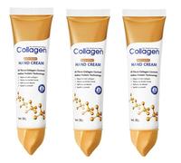 3 Pcs Collagen Hand Cream for Women - Nourishing and Moisturising for Dry, Cracked Hands - Softens Skin, Improves Texture - Lightweight, Fast Absorbing, Non-Greasy - All Skin Types (3pcs)
