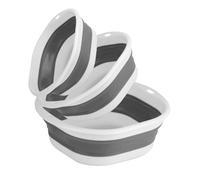 3 Pcs Collapsible Washing Up Bowl with Handles, Folding Wash Basin, Portable Foldable Camping Bowls, Small/Medium/Large Multipurpose Collapsible Buckets for Kitchen Sink Washbasins Outdoor Travel