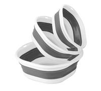 3 Pcs Collapsible Washing Up Bowls,Foldable Wash Basin,Portable Silicone Plastic Collapsible Washing Bowl,Multipurpose Folding Hand Basket Basin for Outdoor Camping Bowls Travel Kitchen Sink,3 Sizes