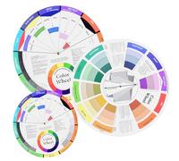 3 PCS Colour Wheel Artist Colour Wheel Set Premium Paint Mixing Guide Colour Theory Chart for Artists, Designers Students 3 Sizes Small, Medium, Large