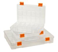 3 Pcs Compartment Tool Bits DIY Organiser Case Storage Box