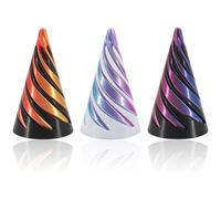 3 Pcs Cone Fidget Toy,Mini Funny Spiral 3D Fidget Toy,Colorful Pyramid Twisty Cone Fidget Printed Relief Toys,for Children and Adolescents to Relieve Stress
