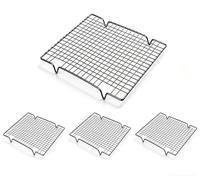 3 Pcs Cooling Rack for Baking, 11" x 10" Stainless Steel Cake Cooling Rack Wire Tray for Cake Cookie Drying Rack for Oven Roasting Cooking Grilling (28×25×2cm)