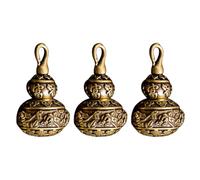 3 Pcs Copper Calabash Pendant Charm for Keys and Hanging Decoration