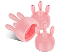 3 PCS Cow Udder Milk Carton Cap, Efficient Convenient Milk Bottle Pouring Cap, Teat Hole Boxed Milk Diverter, Reusable Boxed Milk Cap for Milk Carton (Pink)