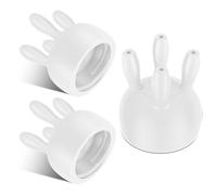 3 Pcs Cow Udder Milk Carton Cap, Efficient Convenient Milk Bottle Pouring Cap, Teat Hole Boxed Milk Diverter, Reusable Boxed Milk Cap for Milk Carton (White)